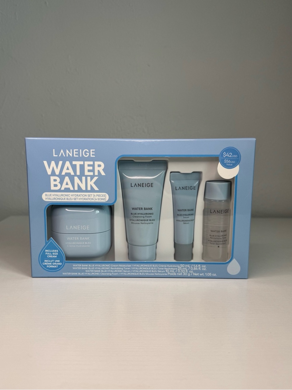 LANEIGE Water Bank Blue Hyaluronic Hydration Set 4 Pc